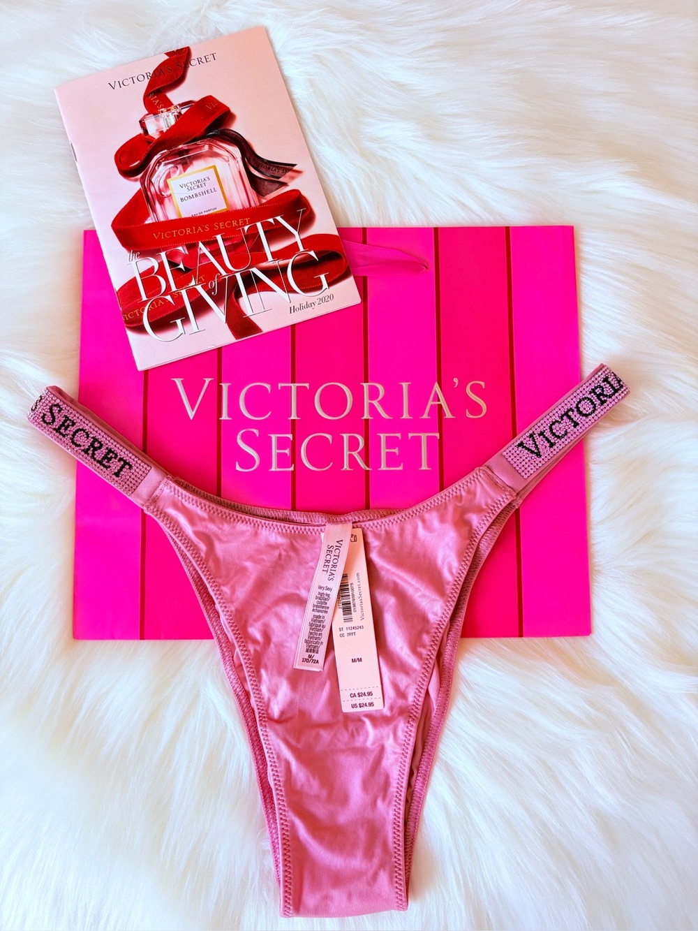 🩷🩷VICTORIA’S SECRET LOGO SHINE STRAP PANTY (M)🩷🩷